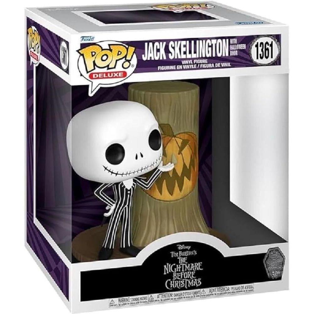 Funko Pop Figura 13cm Deluxe Disney Tnbc Jack Skellington With Halloween Door