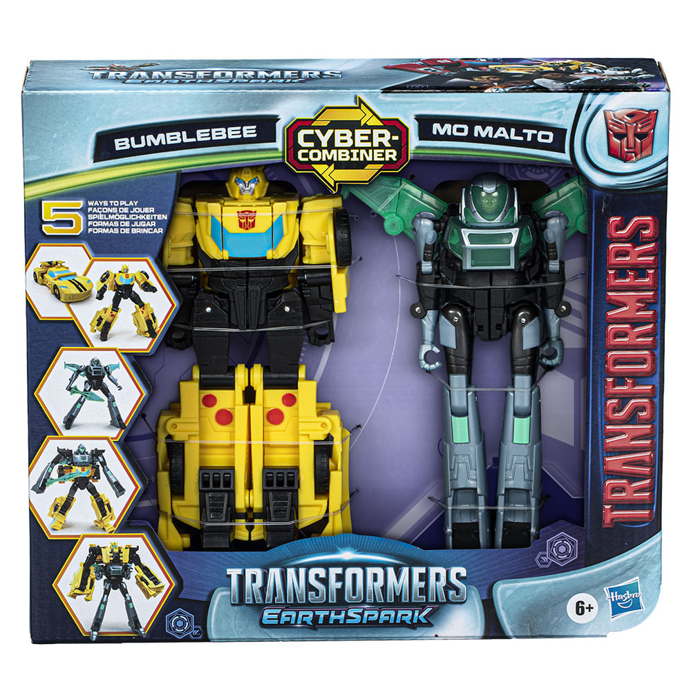 Hasbro Transformers Playset 20cm Earths Park Cyber Combiner Bumblebee/Mo Malto