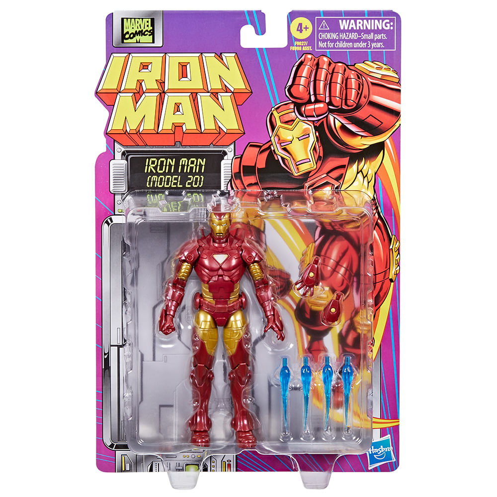 Hasbro Marvel Figura 18cm Articulado Legends Retro Iron Man Modelo 20