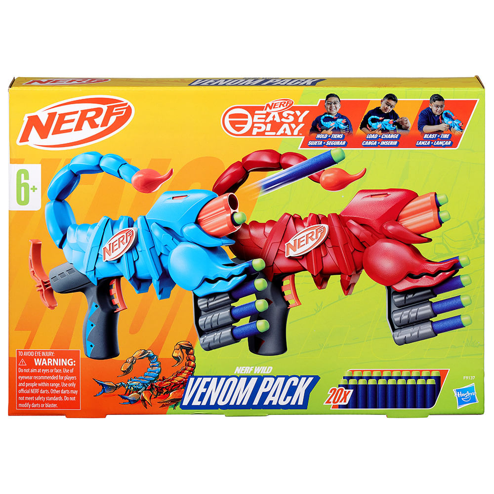 Hasbro Nerf Lanzadora de Dardos Wild Series Venom Pack