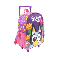Bluey Mochila 12 Carro Flowers