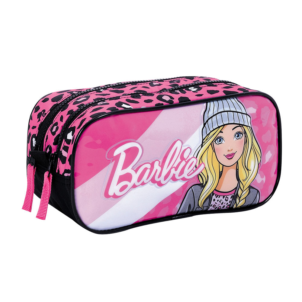 Barbie Cartuchera Doble Animal Print