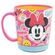Taza Stor Drop Safe Pp 410 Ml Minnie Mouse Flower Power