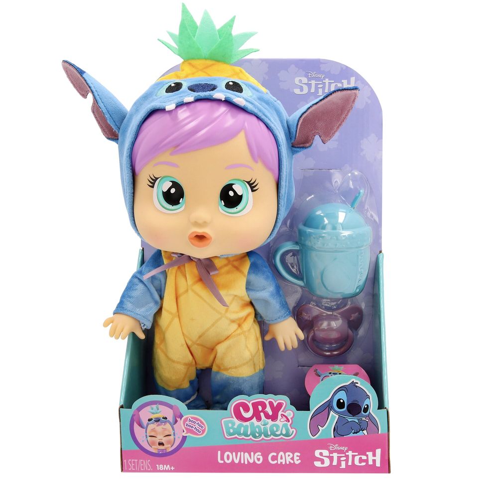 Muñeca Cry Babies 26cm Loving Care Disney Stitch