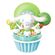Hello Kitty Figura 18cm Cupcake de Kiwi Cinnamoroll
