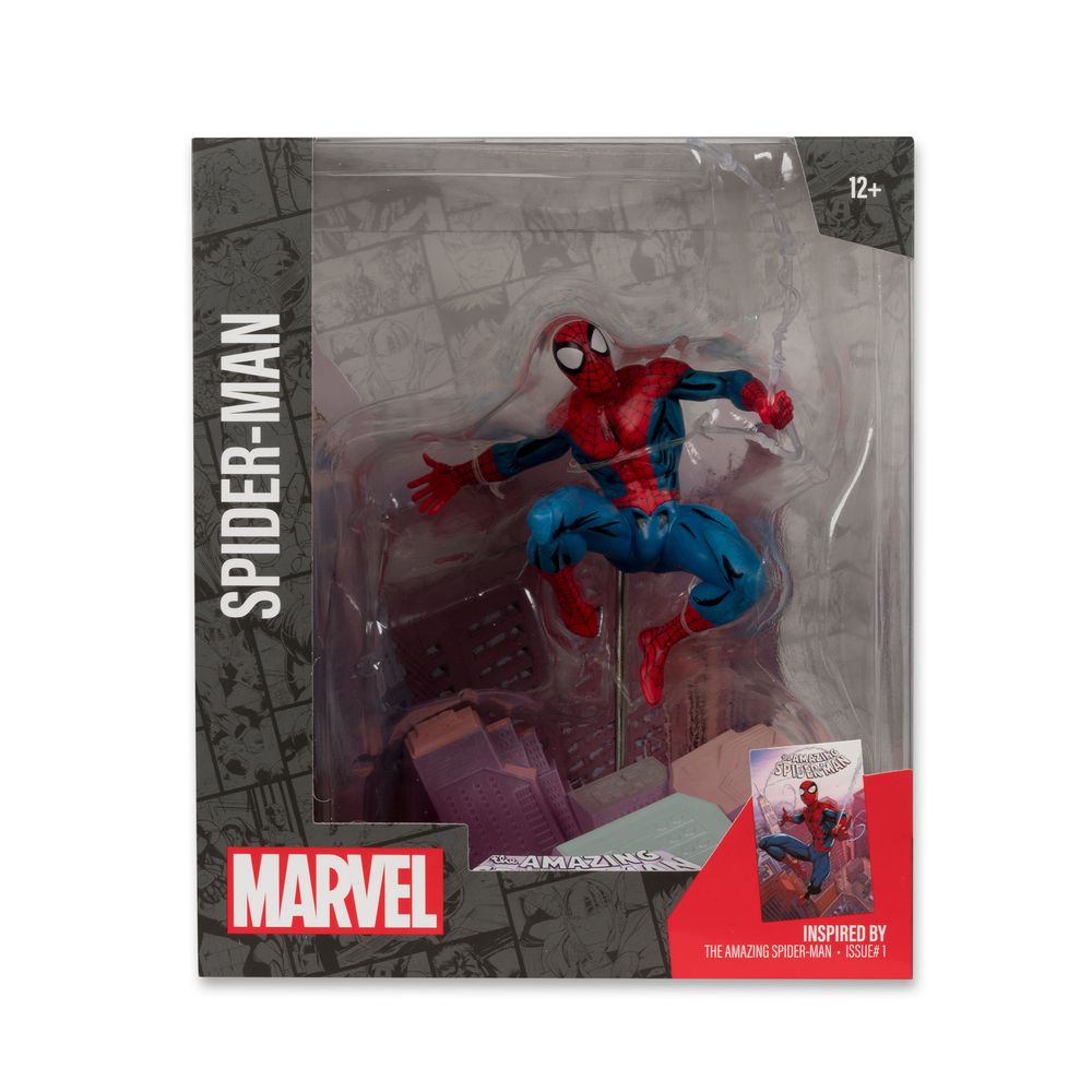 Figura Mc Farlane Marvel Spiderman 1 10 Coleccionable Con Escenario
