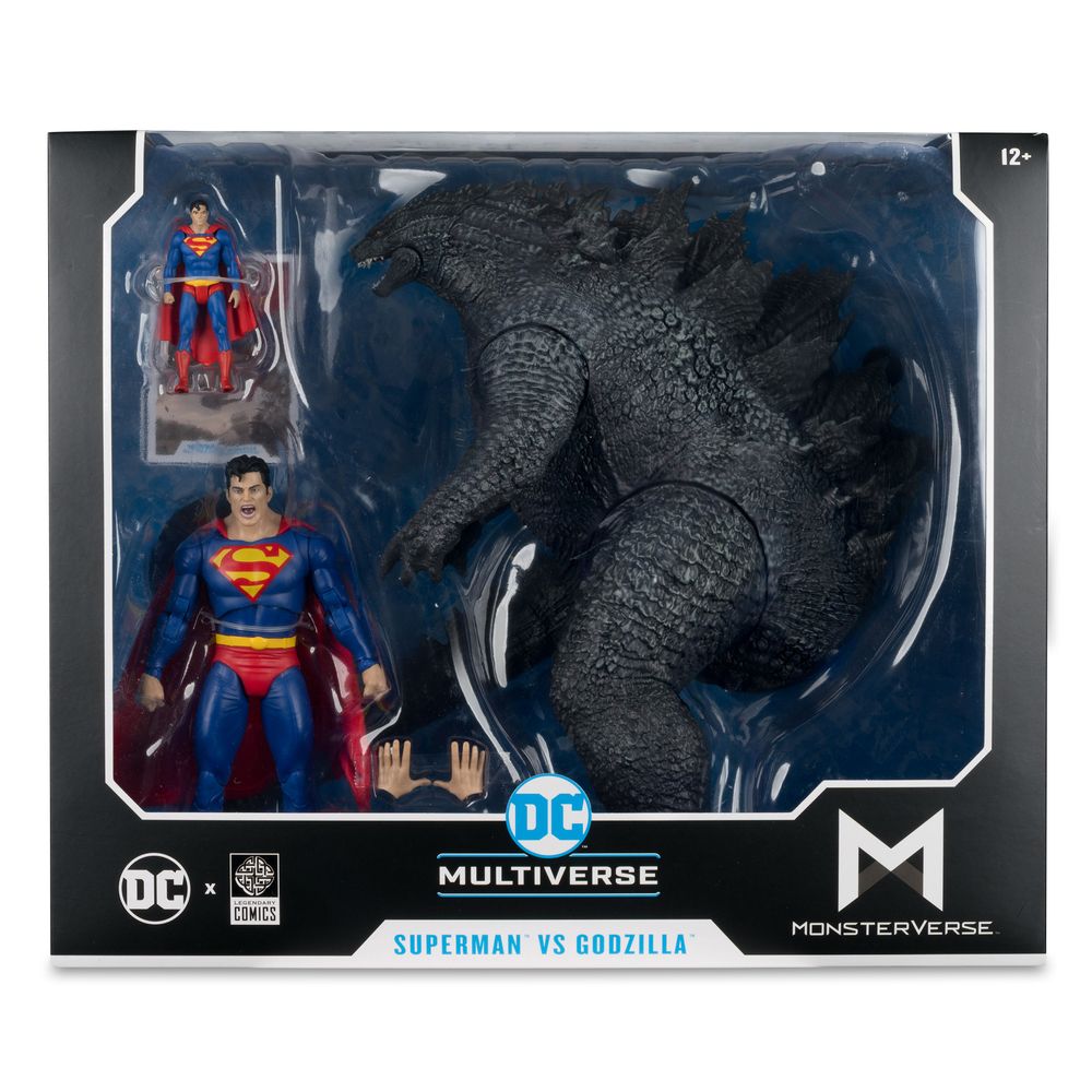Mc Farlane Dc Liga De La Justicia Playset 30cm Superman Vs Godzilla Articulado