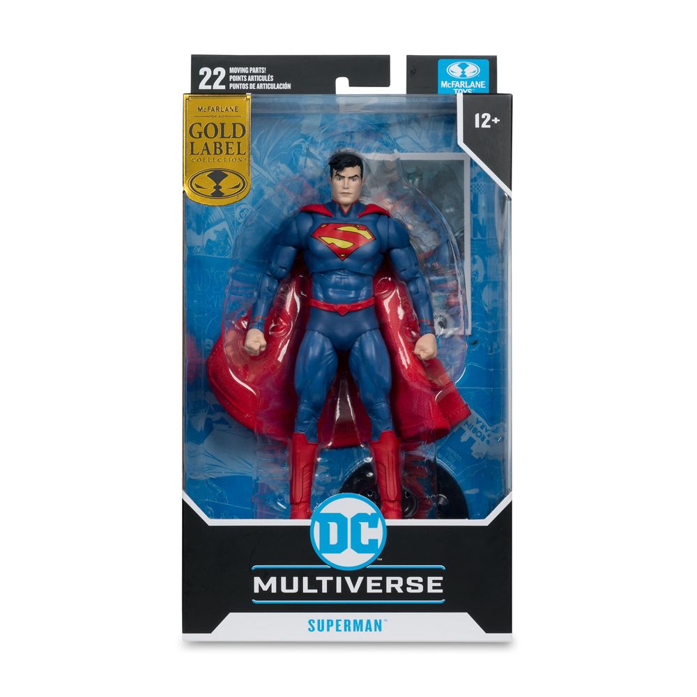Figura Mc Farlane Articulada 18cm Dc Multiverse Superman Gold Label