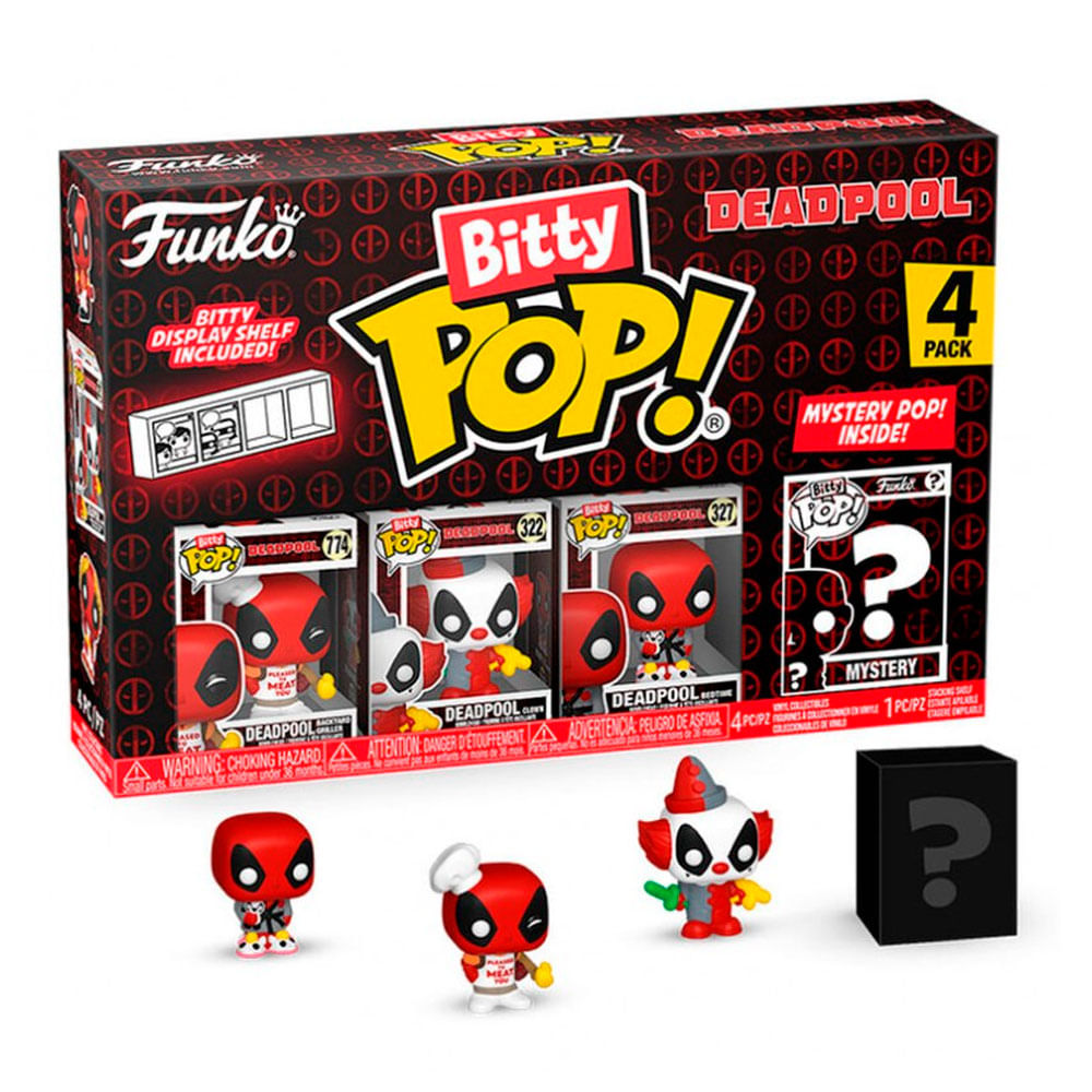 Funko Pop Playset Bitty Pack X4 Deadpool BBQMaster