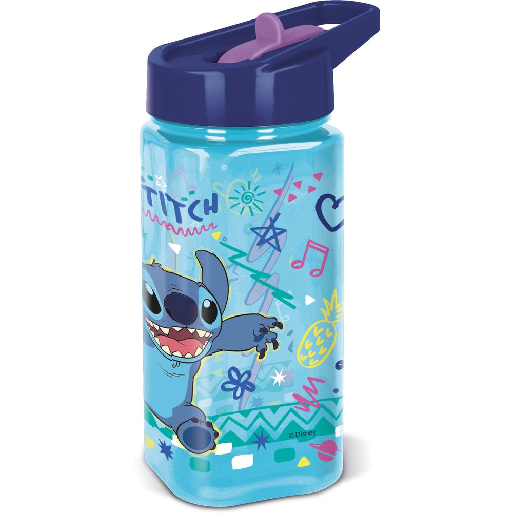 Botella 510ml Square Water Lilo Y Stitch