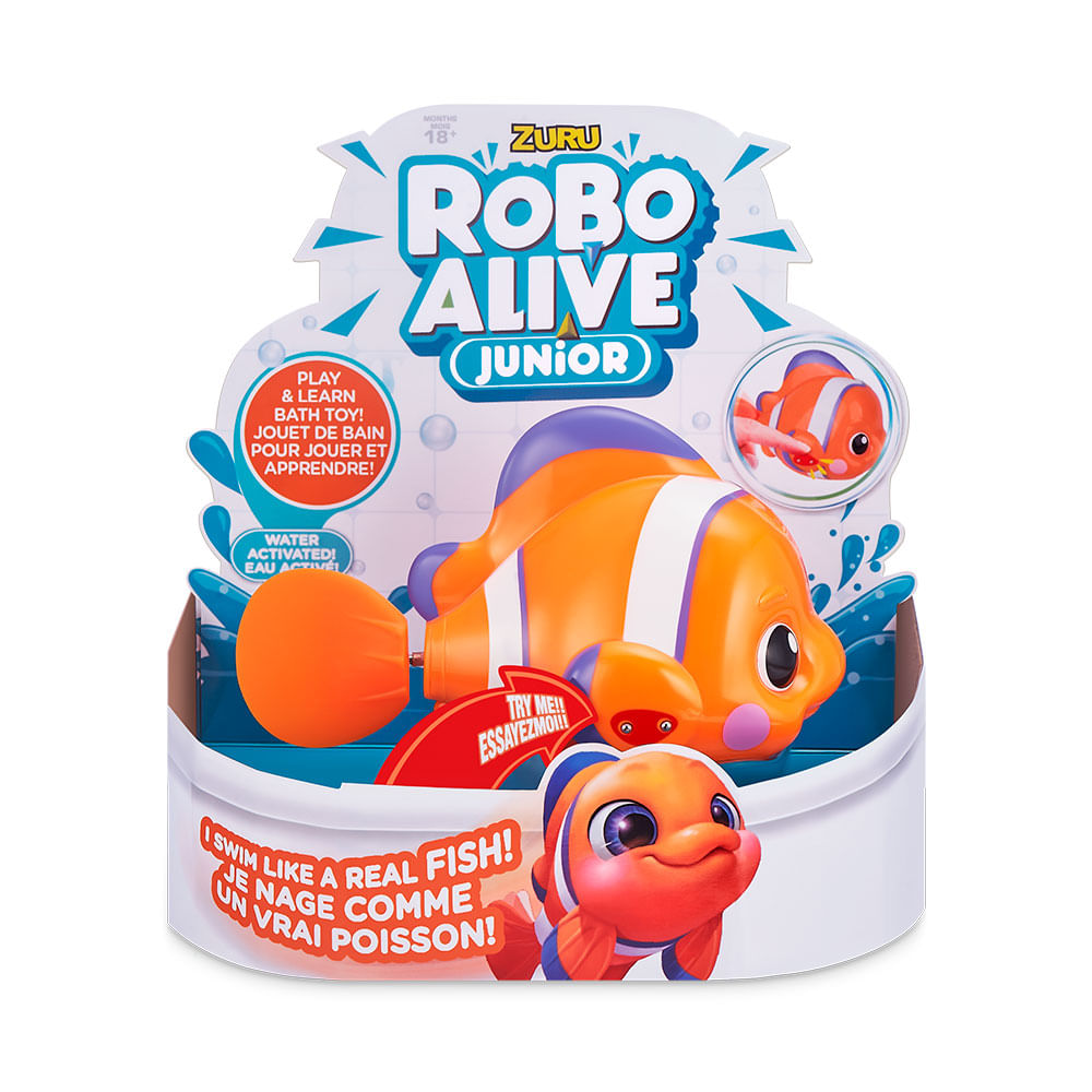 Robo Alive Junior Pez Payaso Nadador 15cm