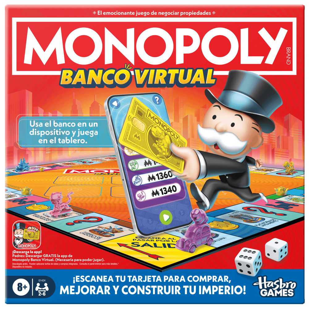 Hasbro Family Monopoly Juego Banca Virtual