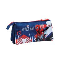 Cartuchera Spiderman Black Red Triple