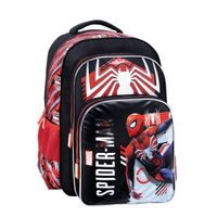 Mochila Spiderman Black Red 18 Espalda